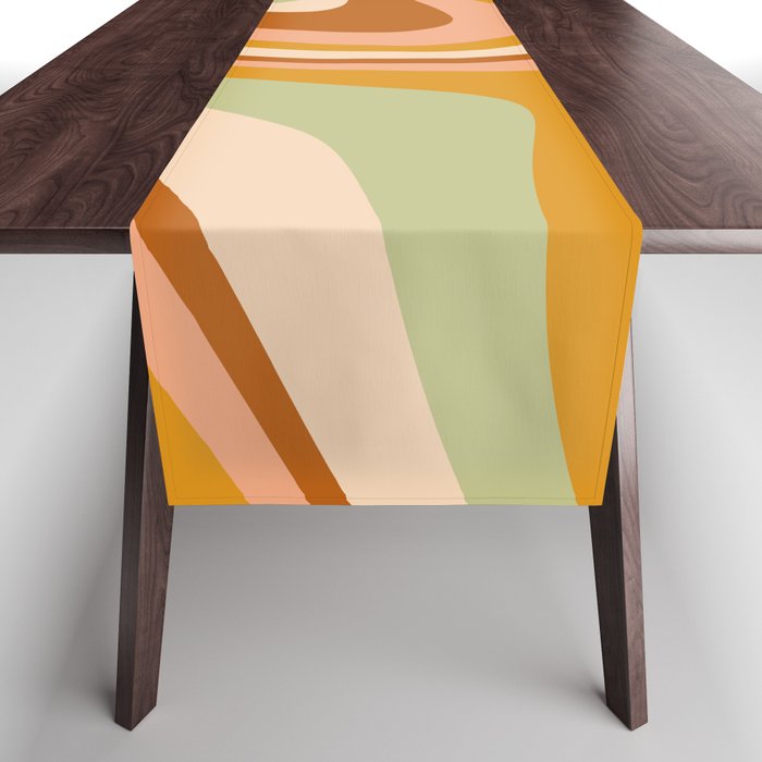 Abstract Wavy Stripes LXXXII Table Runner Gallery Image 1