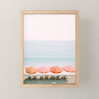 Beach Umbrella Pastel Minimalist AI Photography Mini Art Print Gallery Image 1