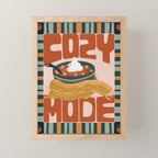 Cozy Mode tomato soup - retro food poster Mini Art Print Gallery Image 1
