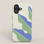 Color Block Abstract Leaf - Blue Green iPhone Case Gallery Image 1