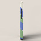 Color Block Abstract Leaf - Blue Green iPhone Case Gallery Image 2