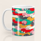dachshund pattern- happy dogs Coffee Mug Gallery Image 3