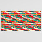 dachshund pattern- happy dogs Desk Mat Gallery Image 3
