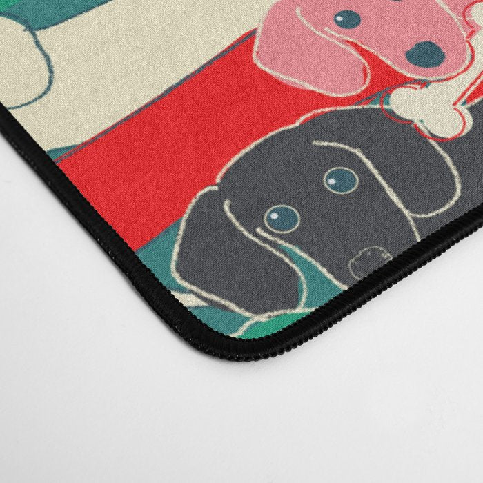 dachshund pattern- happy dogs Desk Mat Gallery Image 4