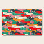 dachshund pattern- happy dogs Cutting Board Gallery Image 1