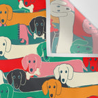 dachshund pattern- happy dogs Wall Tapestry Gallery Image 3