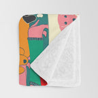 dachshund pattern- happy dogs Throw Blanket Gallery Image 3