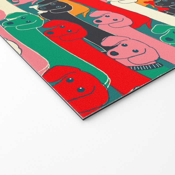 dachshund pattern- happy dogs Welcome Mat Gallery Image 2