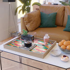 dachshund pattern- happy dogs Serving Tray Gallery Image 2