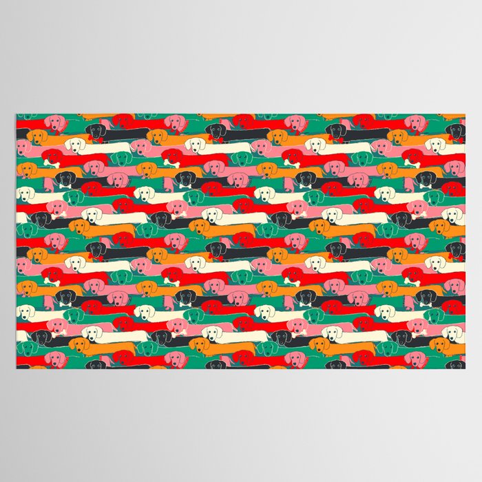 dachshund pattern- happy dogs Tablecloth Gallery Image 2