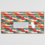 dachshund pattern- happy dogs Desk Mat Gallery Image 1