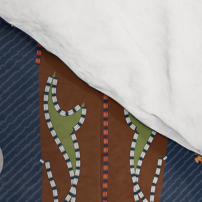 Embroidered cowgirls | Blue Comforter Gallery Image 4