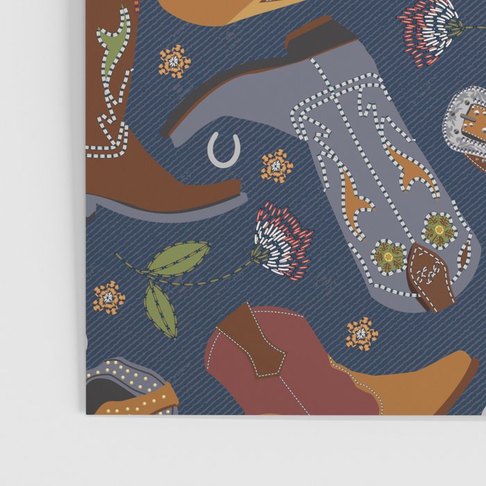 Embroidered cowgirls | Blue Poster Gallery Image 3