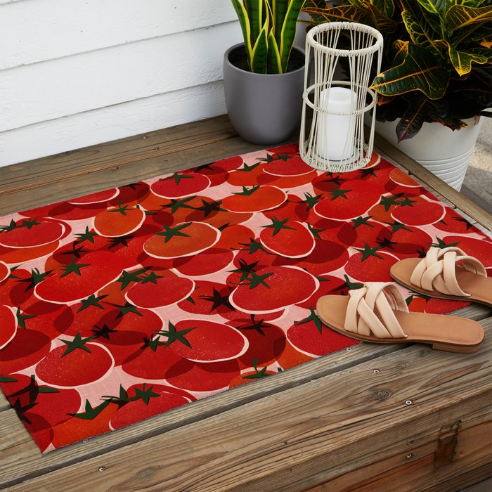Multi Tomatoes Outdoor Rug Gallery Image 2