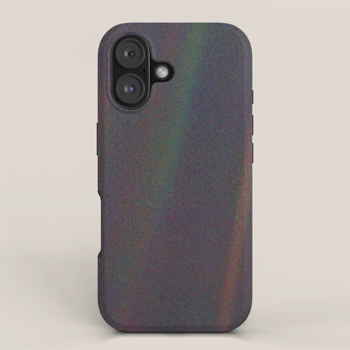 Earth as a Pale Blue Dot photographed by Voyager 1 iPhone Case Gallery Image 1