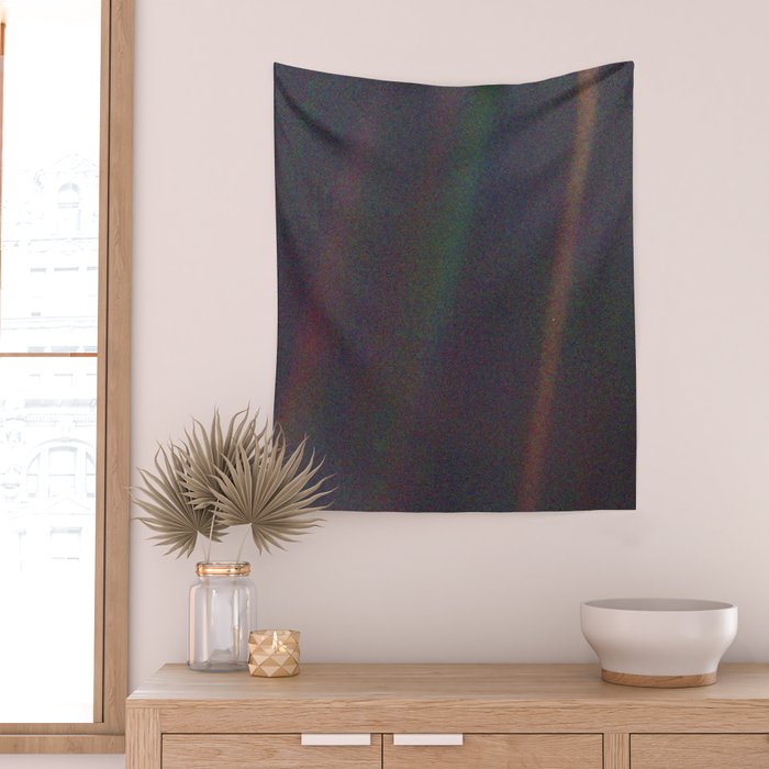 Earth as a Pale Blue Dot photographed by Voyager 1 Wall Tapestry Gallery Image 2