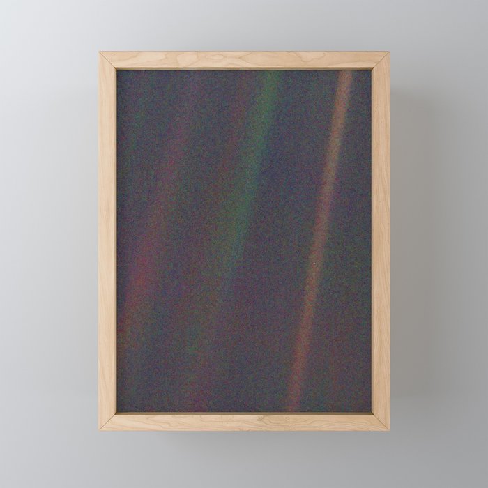 Earth as a Pale Blue Dot photographed by Voyager 1 Mini Art Print Gallery Image 1