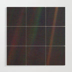 Earth as a Pale Blue Dot photographed by Voyager 1 Wood Wall Art Gallery Image 1