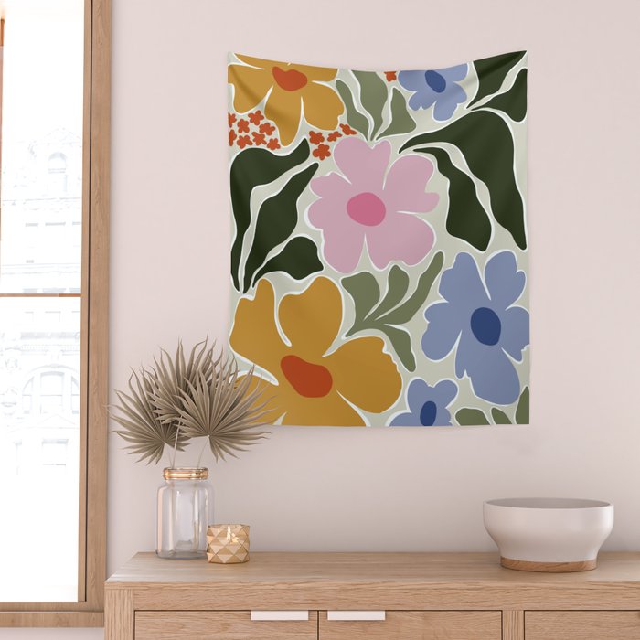 Nostalgic Flora Wall Tapestry Gallery Image 2
