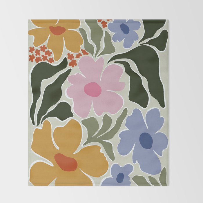 Nostalgic Flora Throw Blanket Gallery Image 2