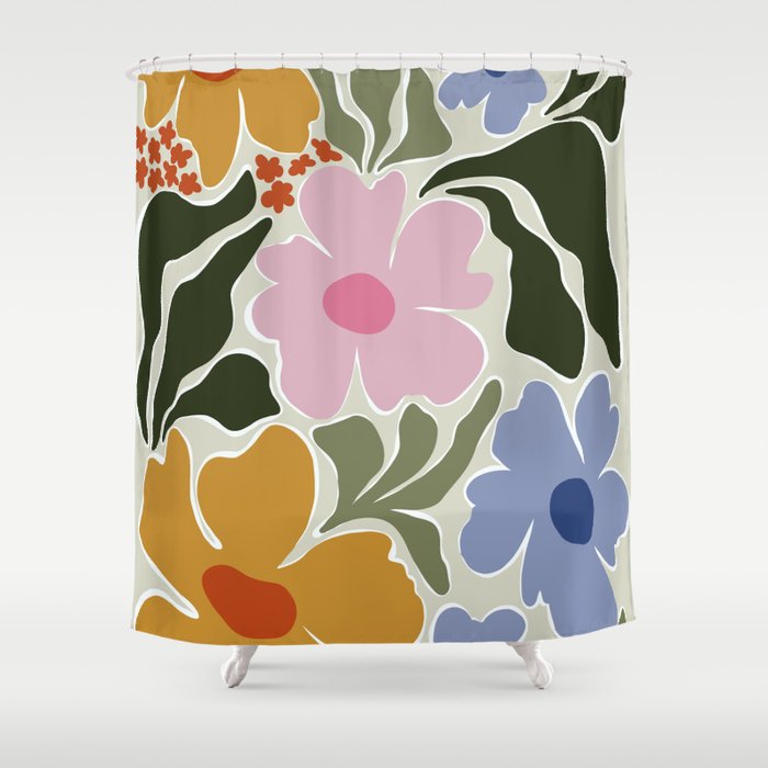 Nostalgic Flora Shower Curtain Gallery Image 1