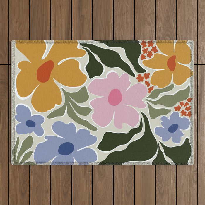 Nostalgic Flora Outdoor Rug Gallery Image 1
