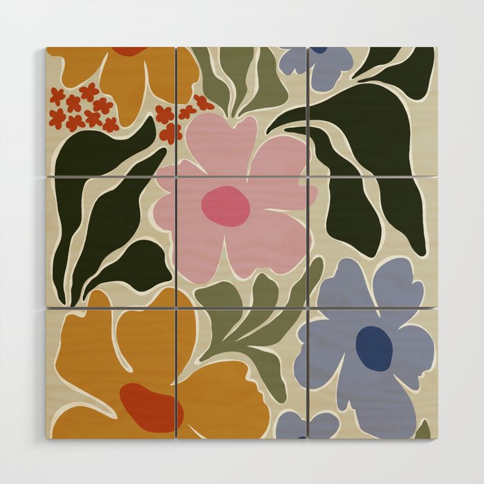 Nostalgic Flora Wood Wall Art Gallery Image 1