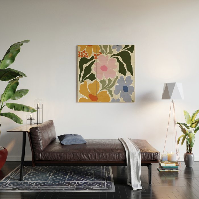 Nostalgic Flora Wood Wall Art Gallery Image 2