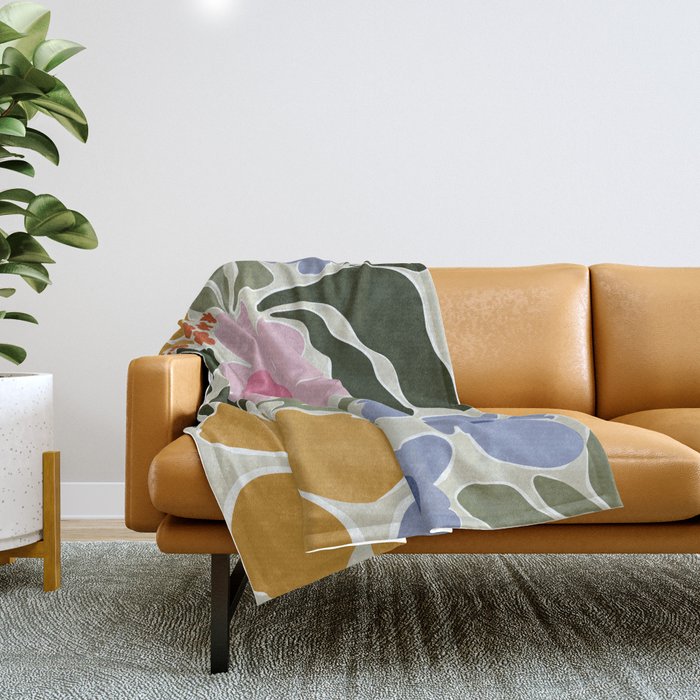 Nostalgic Flora Throw Blanket Gallery Image 1
