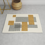 Stripes and Square Composition - Abstract Rug Gallery Image 1