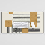 Stripes and Square Composition - Abstract Desk Mat Gallery Image 1