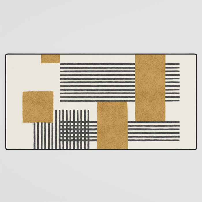 Stripes and Square Composition - Abstract Desk Mat Gallery Image 3