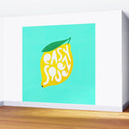 Big Fruit Lemon 'Easy Squeezy' Typographic pun  Wall Mural Gallery Image 2