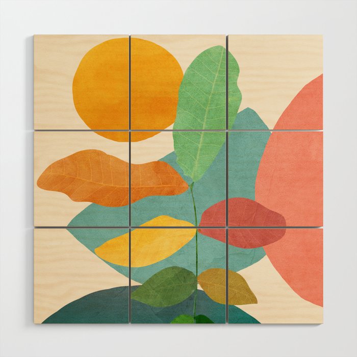 Colorful Branching Out 18 Wood Wall Art Gallery Image 1