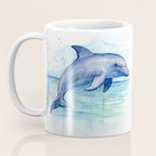 Dolphin Watercolor Sea Creature Animal Coffee Mug Gallery Image 3