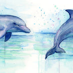 Dolphin Watercolor Sea Creature Animal Coffee Mug Gallery Image 2