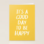 It's a Good Day to Be Happy - Yellow Stationery Card Gallery Image 2