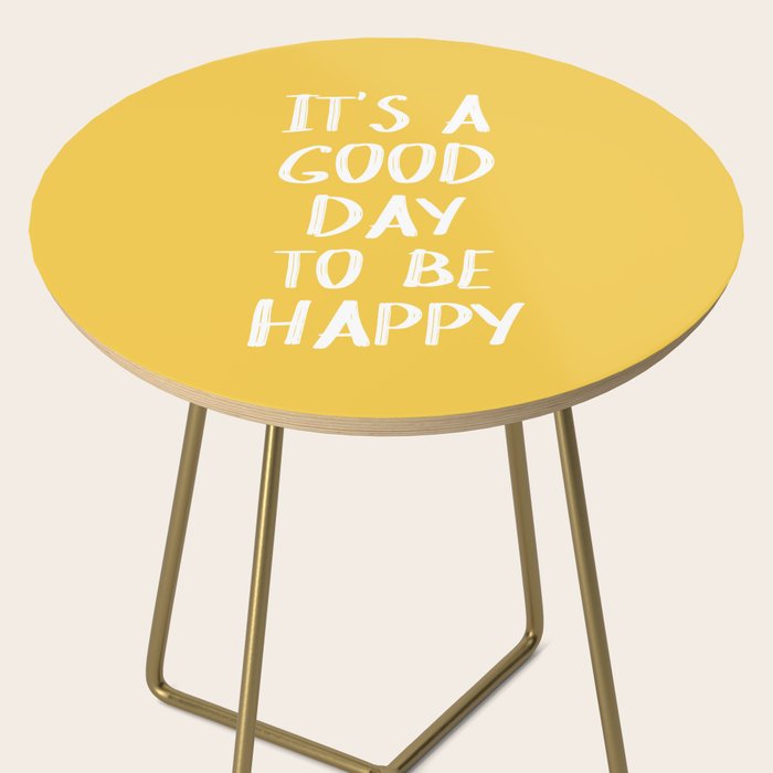 It's a Good Day to Be Happy - Yellow Side Table Gallery Image 2