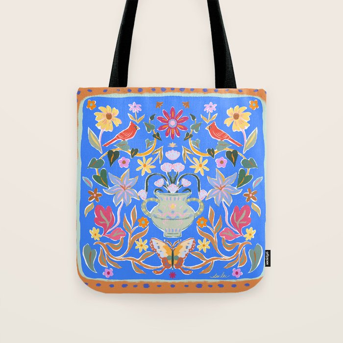 Blue Magical Garden Tote Bag Gallery Image 1