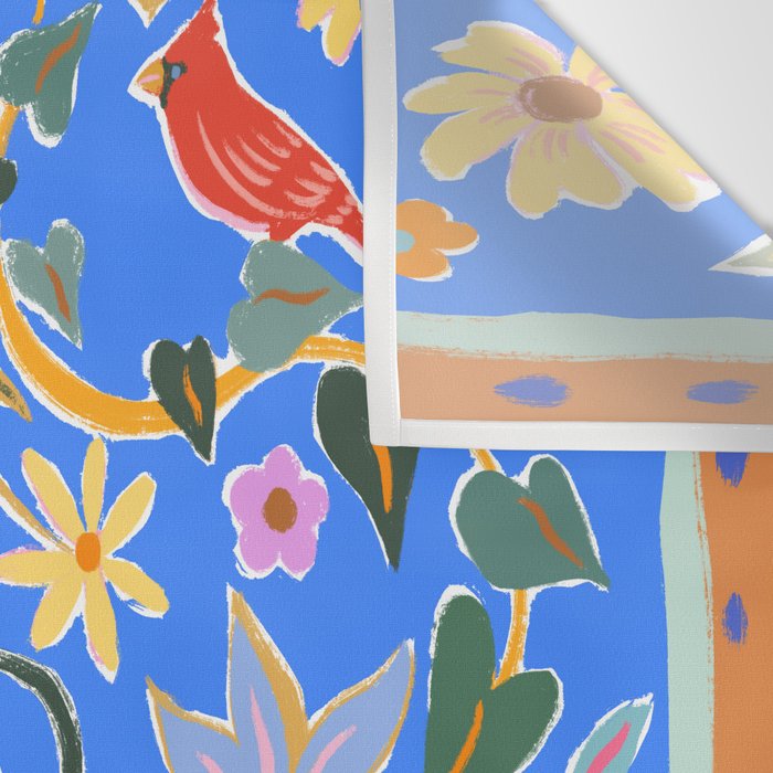 Blue Magical Garden Wall Tapestry Gallery Image 3
