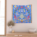 Blue Magical Garden Wall Tapestry Gallery Image 2