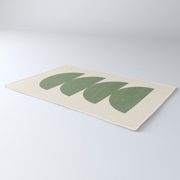 Half Circle 3 - Green Rug Gallery Image 3