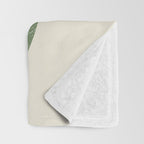 Half Circle 3 - Green Throw Blanket Gallery Image 3