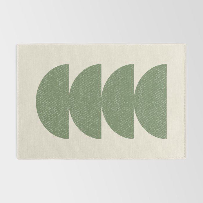 Half Circle 3 - Green Rug Gallery Image 2
