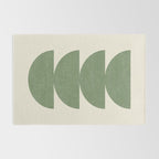 Half Circle 3 - Green Rug Gallery Image 2