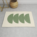 Half Circle 3 - Green Rug Gallery Image 1