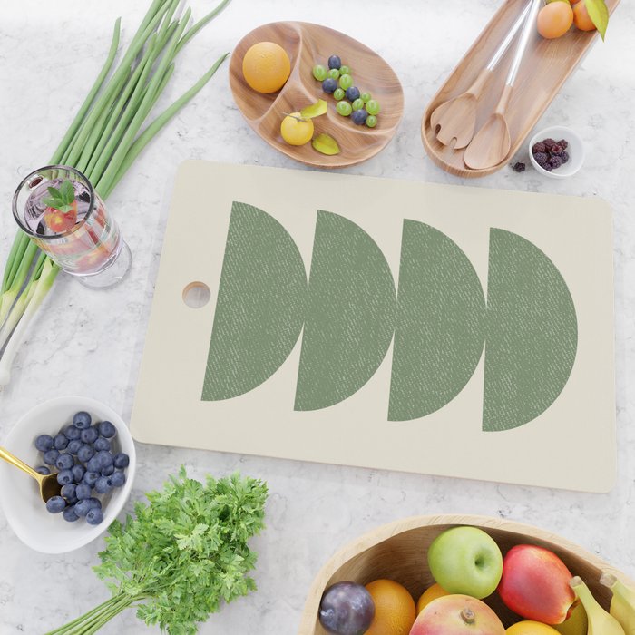 Half Circle 3 - Green Cutting Board Gallery Image 2