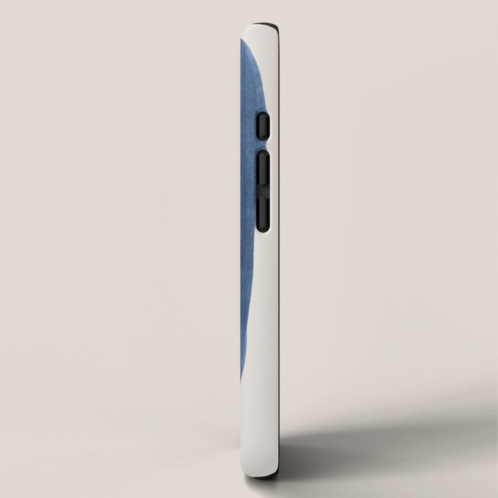 EnShape by Ejaaz Haniff 'Navy Maze' Minimalist Mid Century Modern Line Drawing Geometric Organic Color Shapes iPhone Case Gallery Image 2