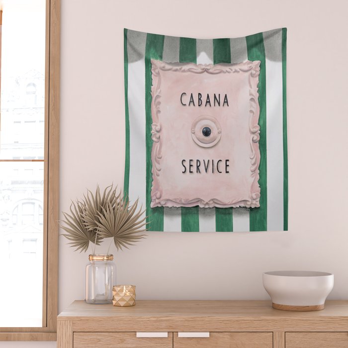 Press For Cabana Service Wall Tapestry Gallery Image 2