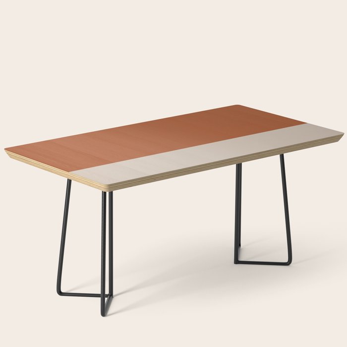 Minimalist Solid Color Block in Clay and Putty Coffee Table Gallery Image 1